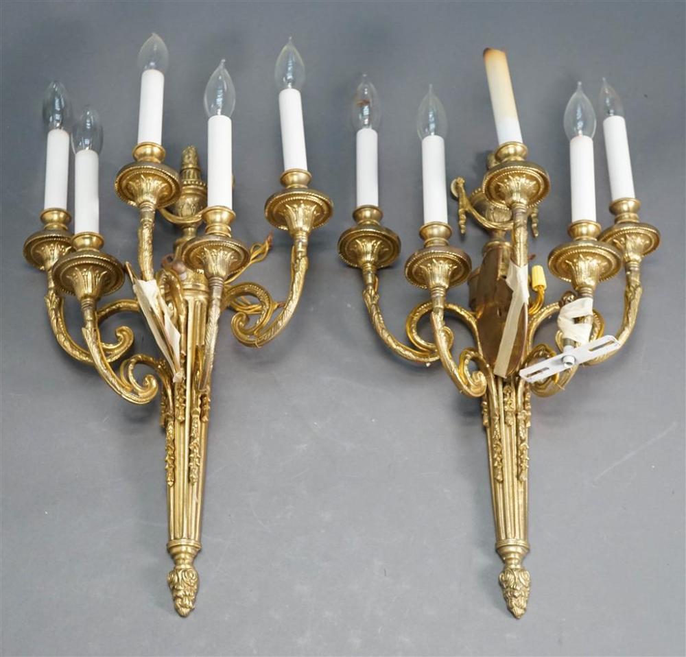 PAIR LOUIS XVI STYLE BRASS