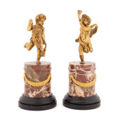 PAIR LOUIS XVI STYLE BRONZE GI