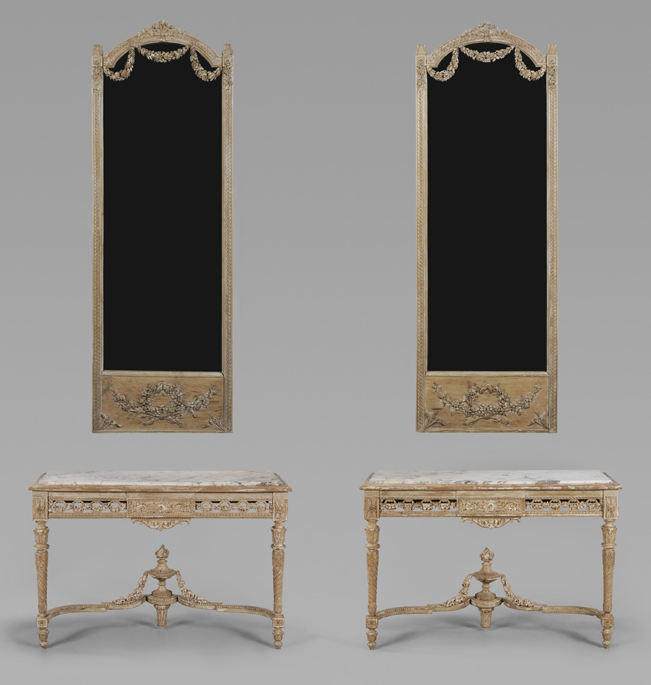 Pair Louis XVI Style Carved and