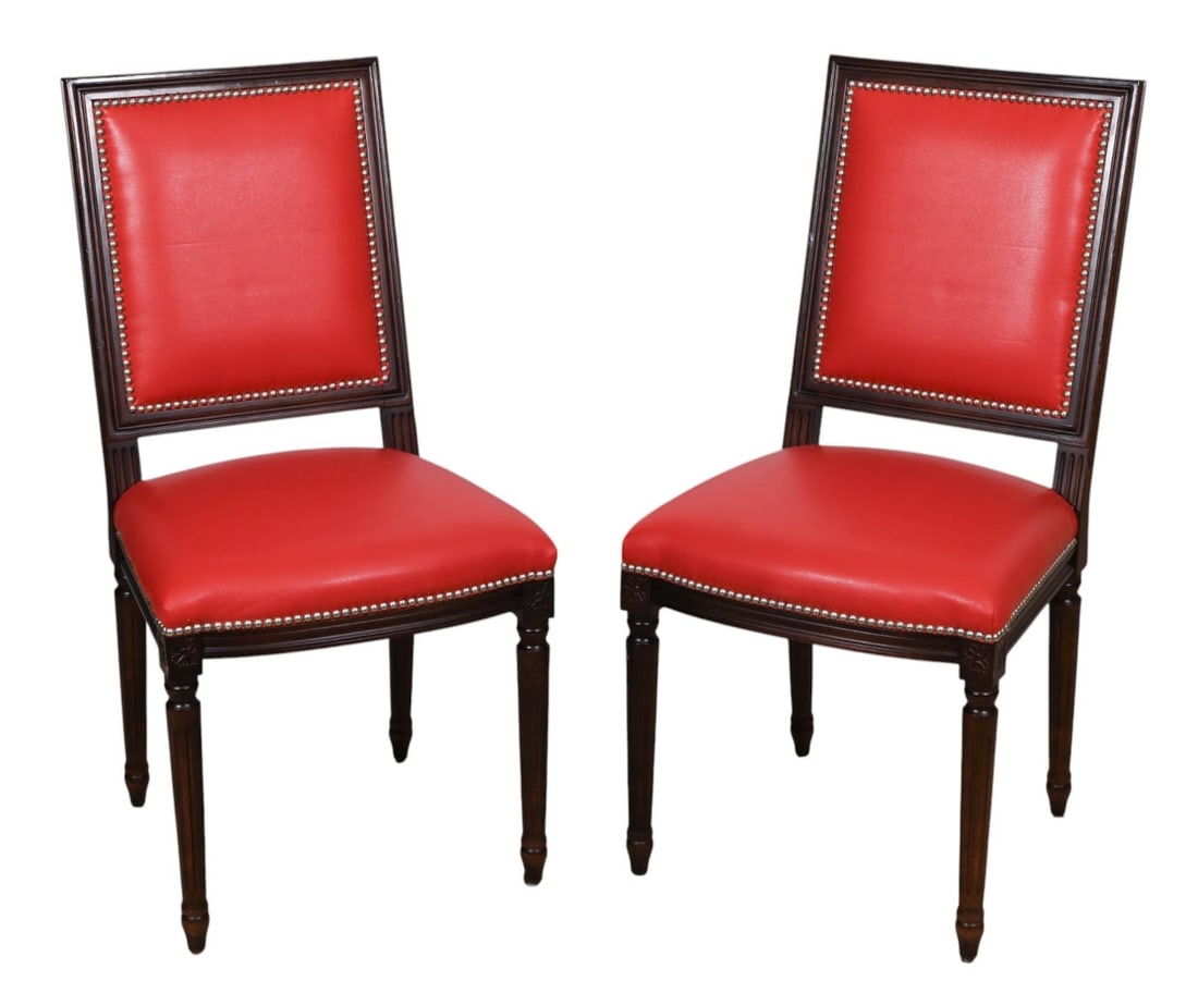 PAIR LOUIS XVI STYLE CARVED
