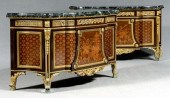 Pair Louis XVI style commodes: