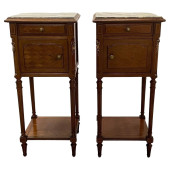 PAIR LOUIS XVI STYLE END, BEDS