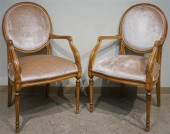 PAIR LOUIS XVI STYLE FRUITWOOD
