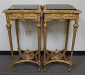 PAIR LOUIS XVI STYLE GILT GESS