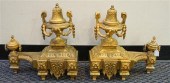 PAIR LOUIS XVI STYLE GILT BRAS