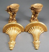 PAIR LOUIS XVI STYLE GILT PAIN