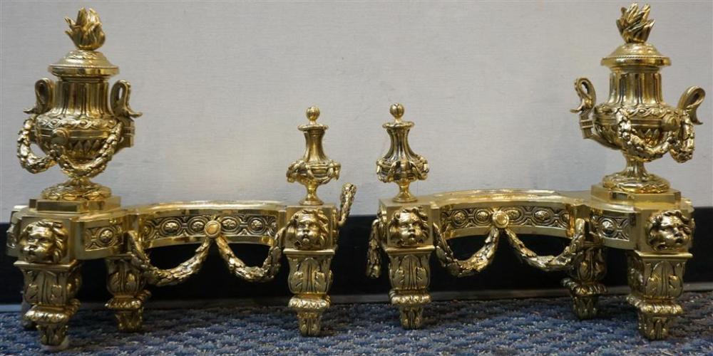 PAIR LOUIS XVI STYLE GILT BRASS