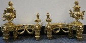 PAIR LOUIS XVI STYLE GILT BRAS