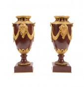PAIR LOUIS XVI STYLE GILT BRON