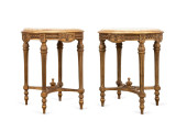 PAIR LOUIS XVI STYLE MARBLE TO