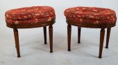 PAIR LOUIS XVI-STYLE OVAL BENC