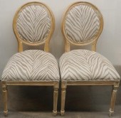 PAIR LOUIS XVI STYLE PAINTED F