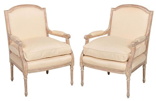 PAIR LOUIS XVI STYLE PAINTED