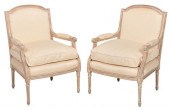 PAIR LOUIS XVI STYLE PAINTED U