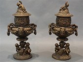 PAIR LOUIS XVI STYLE PATINATED