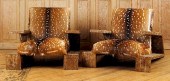 PAIR LOUNGE CHAIRS MANNER OF J