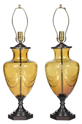 PAIR LUCY COPE BRONZED METAL AND