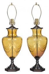 PAIR LUCY COPE BRONZED METAL A