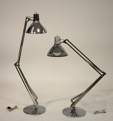 PAIR LUXO CHROME EXTENSION LAMPS