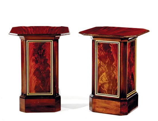 Pair M. Craig mahogany bedside