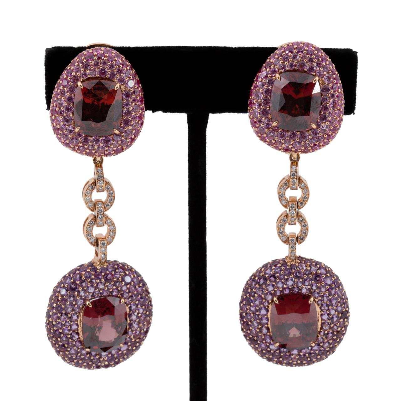 PAIR M. MCKINNEY 18K, ZIRCON &
