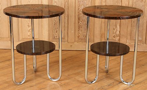 PAIR MACASSAR AND MAPLE ART DECO