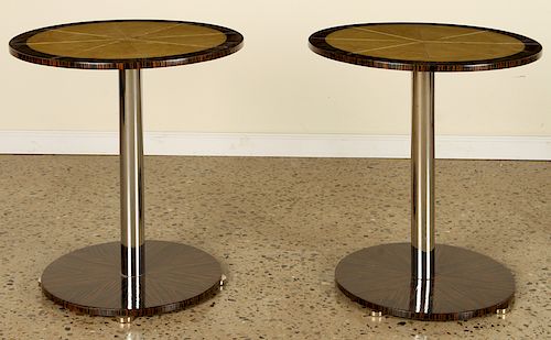 PAIR MACASSAR CHROME PARCHMENT