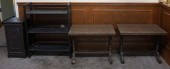PAIR MAHOGANY AND LAMINATE STO