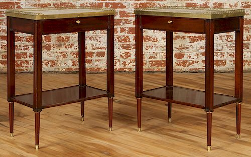 PAIR MAHOGANY BRONZE MOUNTED TABLES