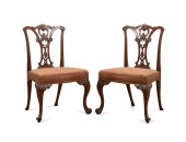 PAIR, MAHOGANY CHIPPENDALE STY