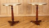 PAIR MAHOGANY MARBLE TOP GUERI