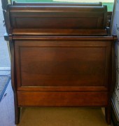 PAIR MAHOGANY TWIN SLEIGH BEDS