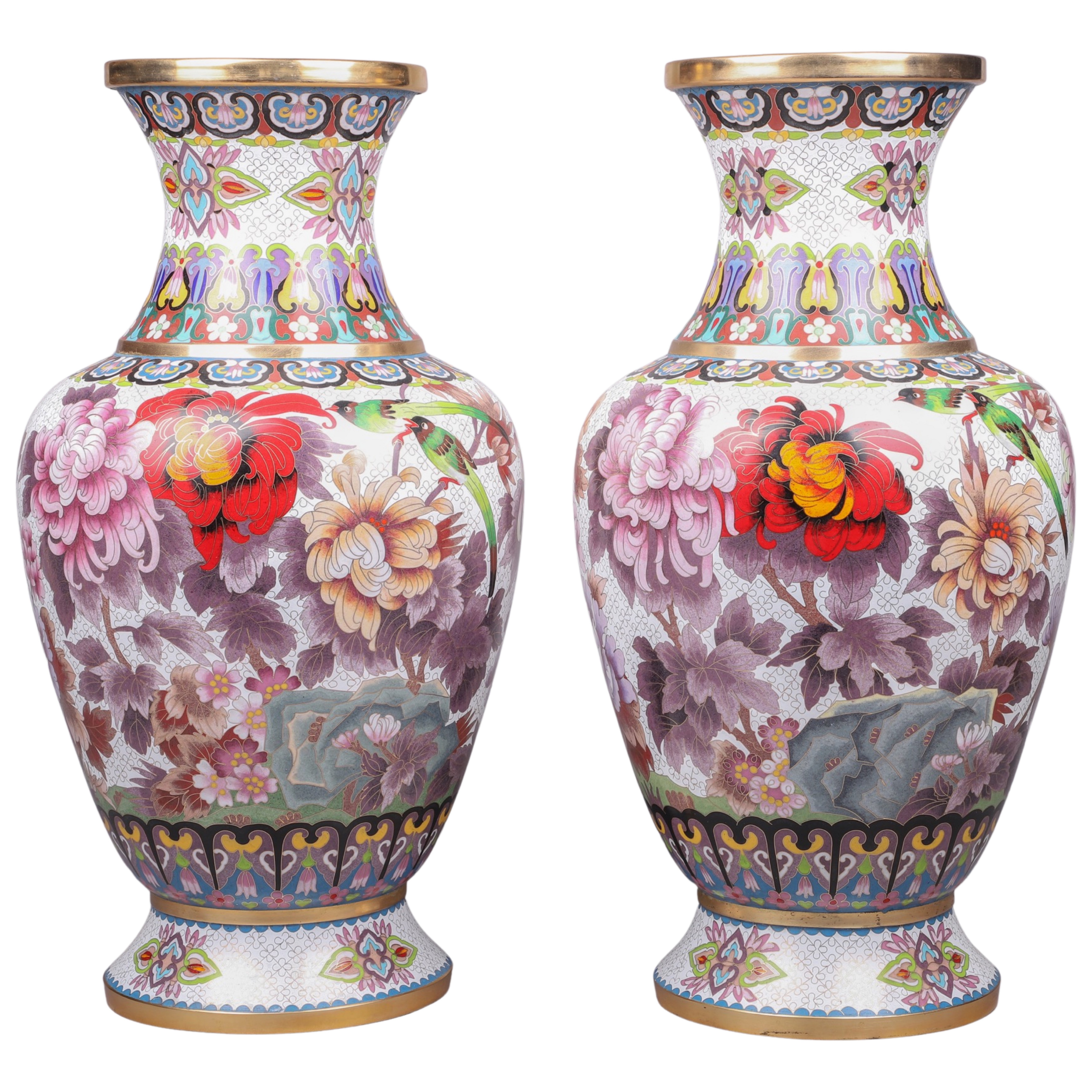 Pair Maitland Smith Cloisonne