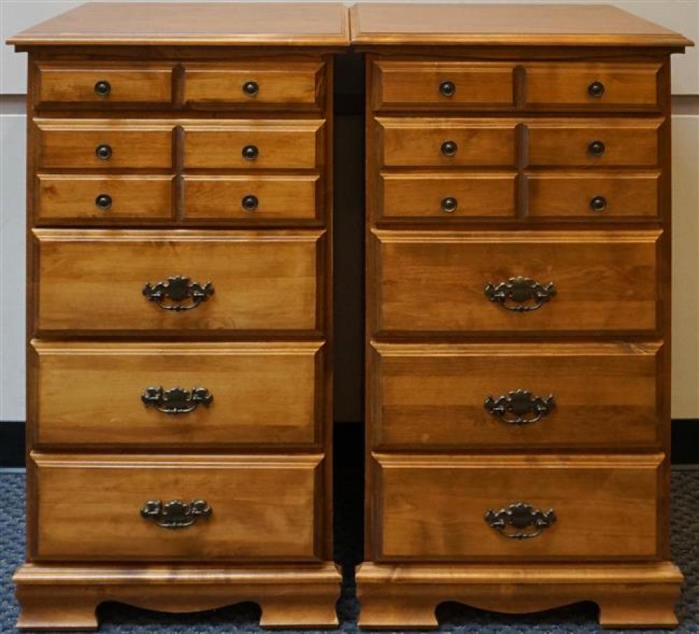 PAIR MAPLE CHEST OF DRAWERS, H: