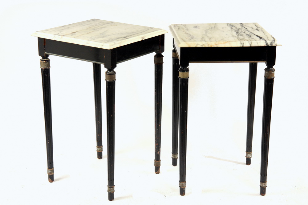 PAIR MARBLETOP EMPIRE STYLE