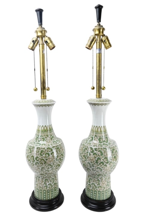 PAIR MARBRO MID C. CHINOISSERIE