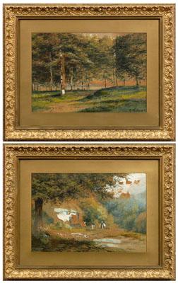 Pair Marmaduke Matthews watercolors