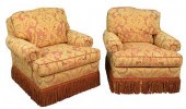 PAIR MASON ART UPHOLSTERED EAS