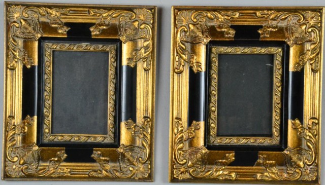 Pair Matching Ornate Frames - Black