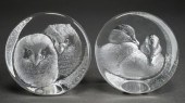 PAIR MATS JONASSON CRYSTAL 'BI