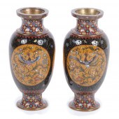 PAIR MEIJI JAPANESE CLOISONNé