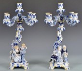 PAIR MEISSEN CANDELABRAPair Me