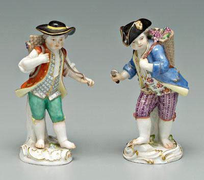 Pair Meissen figurines: two