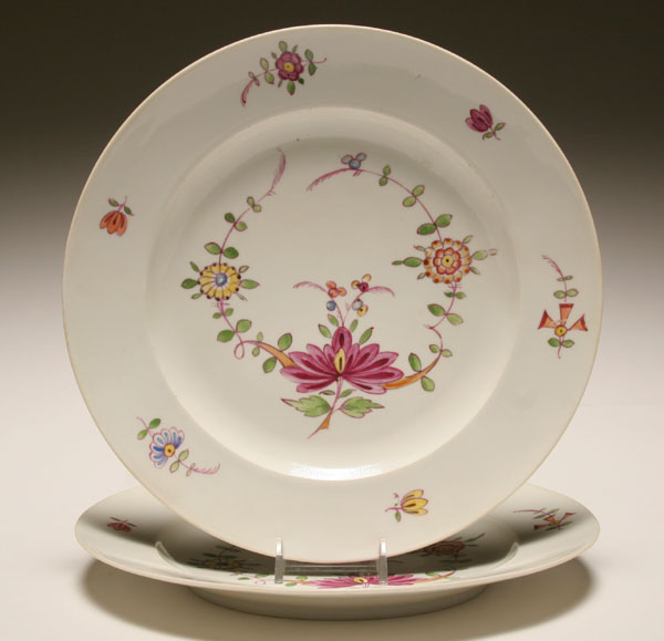 Pair Meissen hand painted 18th