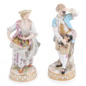 PAIR MEISSEN PORCELAIN FIGURES