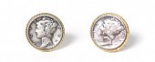 PAIR, MERCURY DIME CUFFLINKS 1
