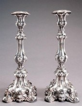 PAIR MERIDEN BAROQUE STYLE SIL