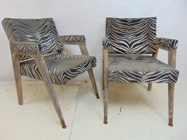 PAIR MID CENTURY ARM CHAIRS WITH