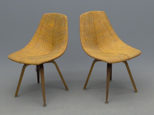 Pair Mid Century ergonomic swivel