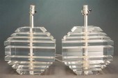 PAIR MID-CENTURY MODERN ACRYLI